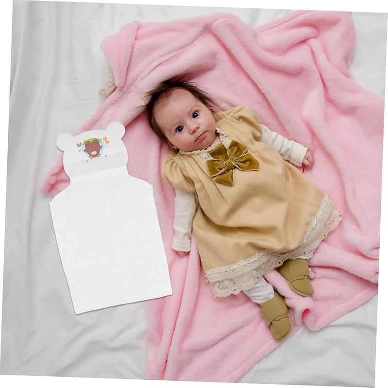 هوتني 10 حزمة منشفة أطفال قطنية ناعمة لحديثي الولادة ماصة للعرق وسادة ظهر مبللة - Image 4